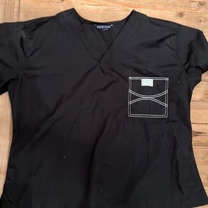 Black Blue Sky Scrub top Size Xl